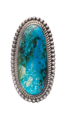 Kingman Turquoise Ring | Leslie Nez