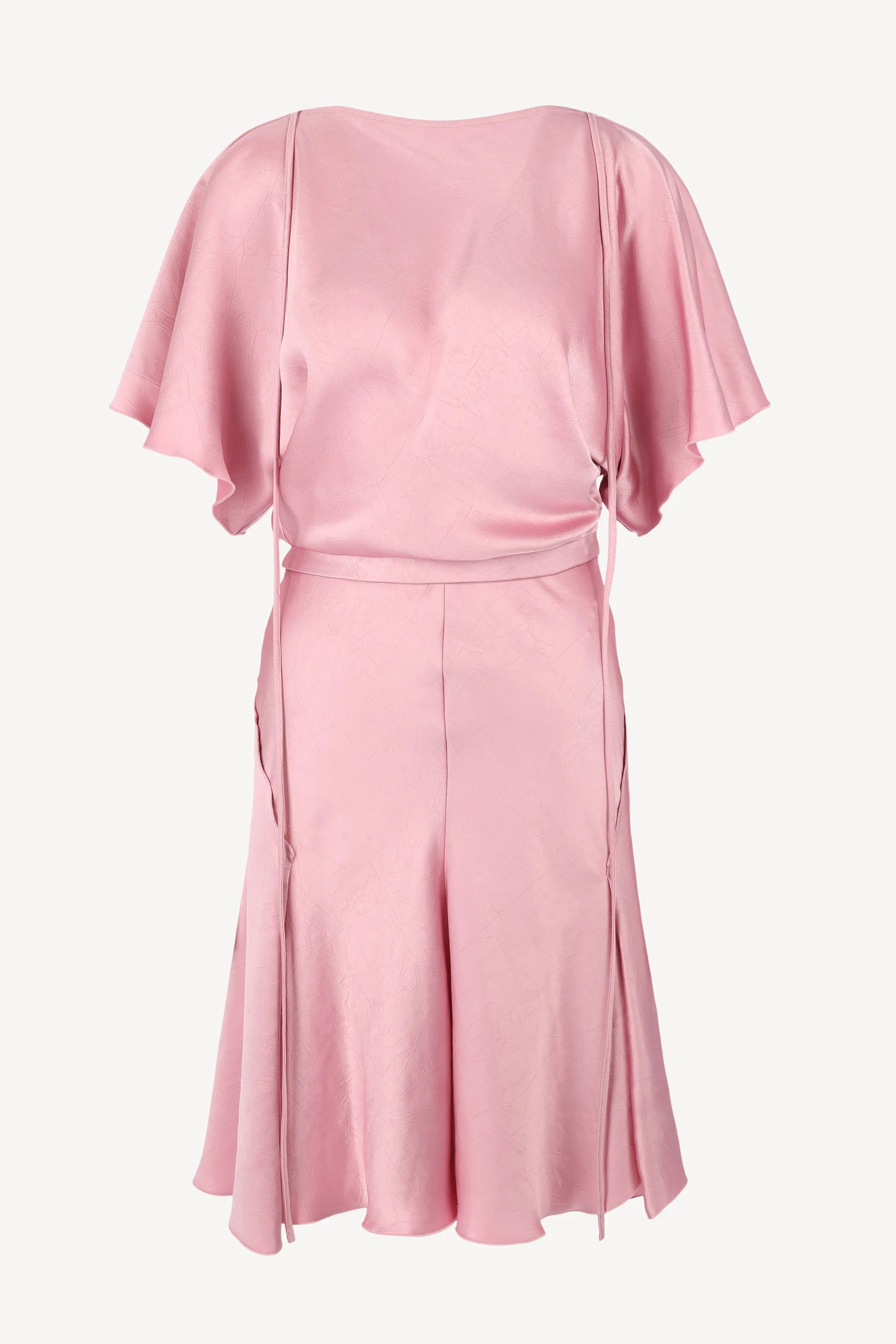 Kleid Draped Cut Out in Rose