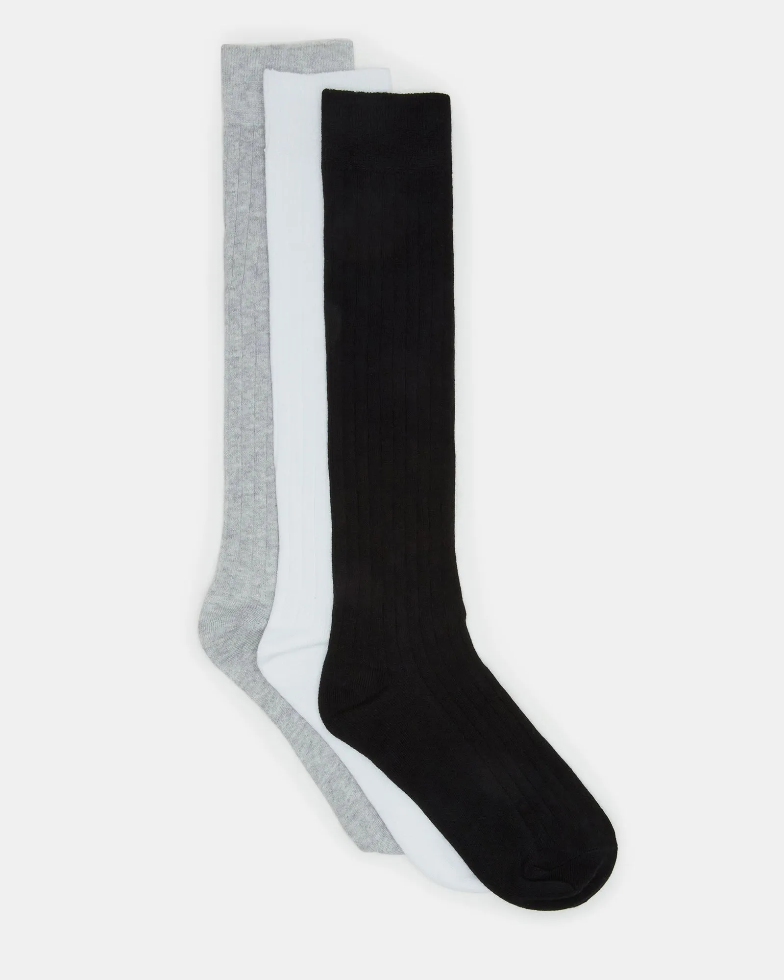 KNEE HIGH SOCKS BLACK MULTI