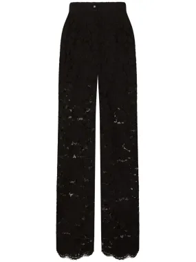 LACE WIDE-LEG TROUSERS