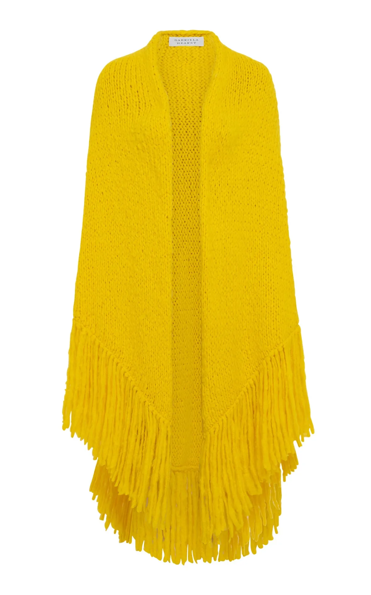 Lauren Knit Wrap in Cadmium Yellow Welfat Cashmere