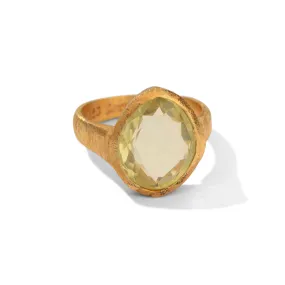 Leto Ring, Lemon Quartz, Gold