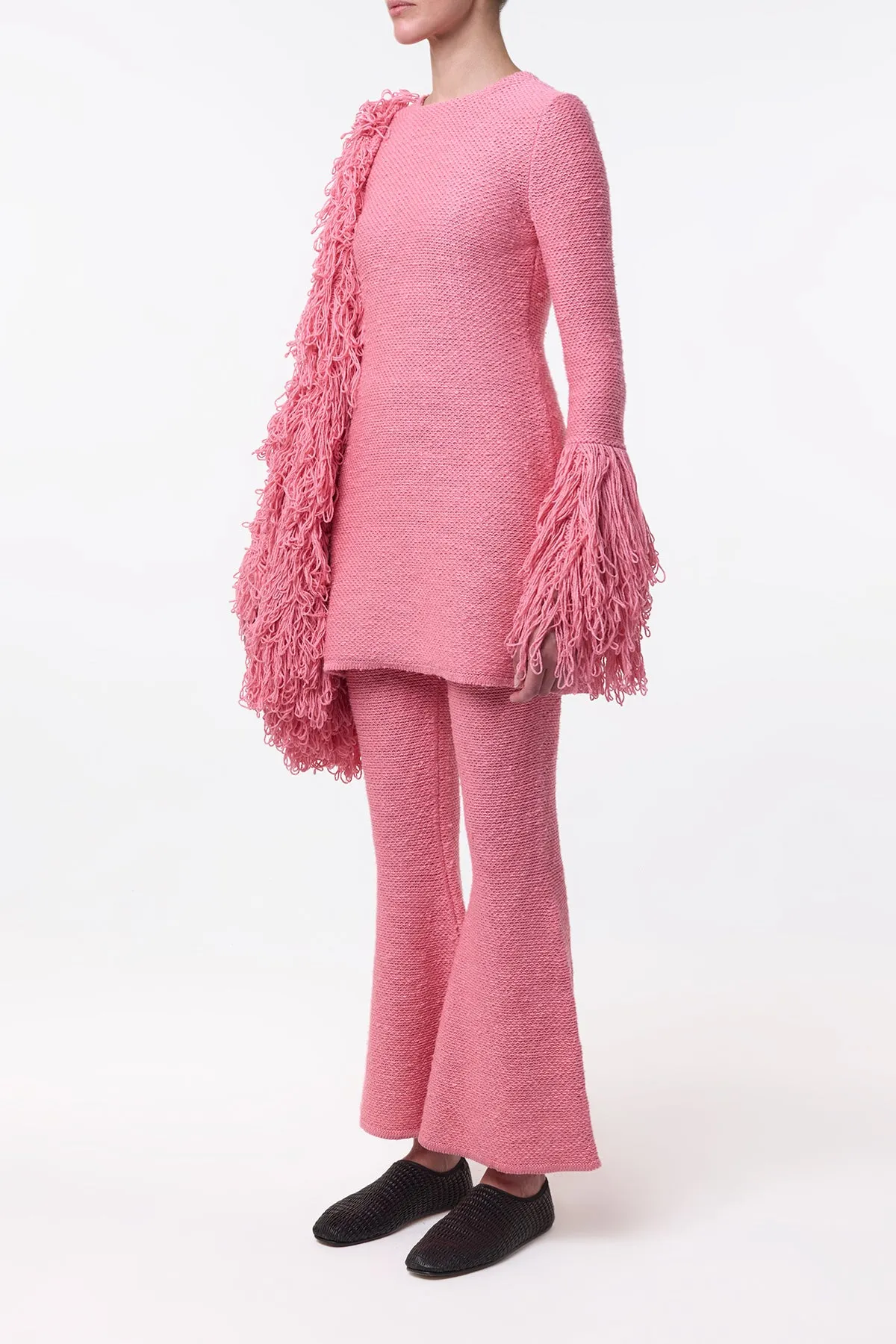 Liam Knit Mini Dress in Rosa Cashmere Silk