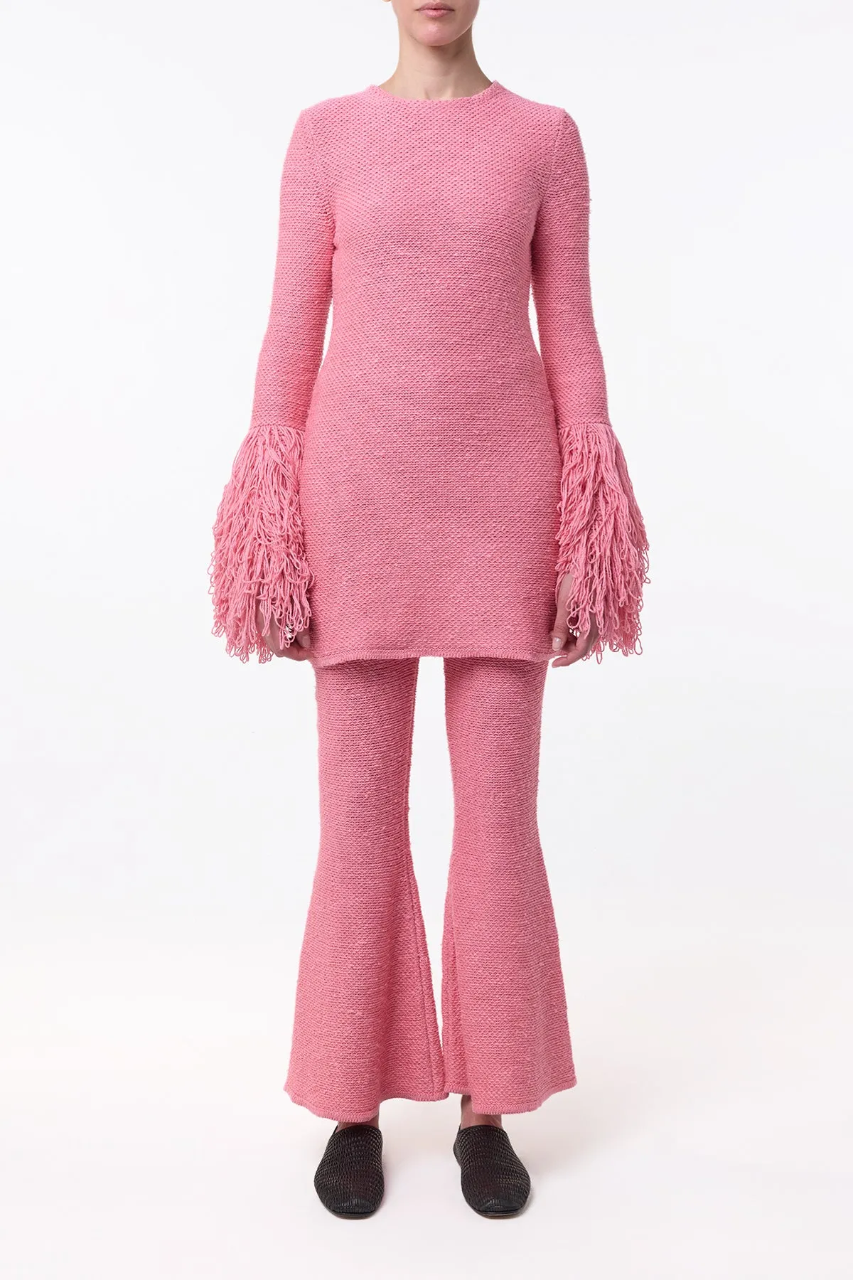 Liam Knit Mini Dress in Rosa Cashmere Silk