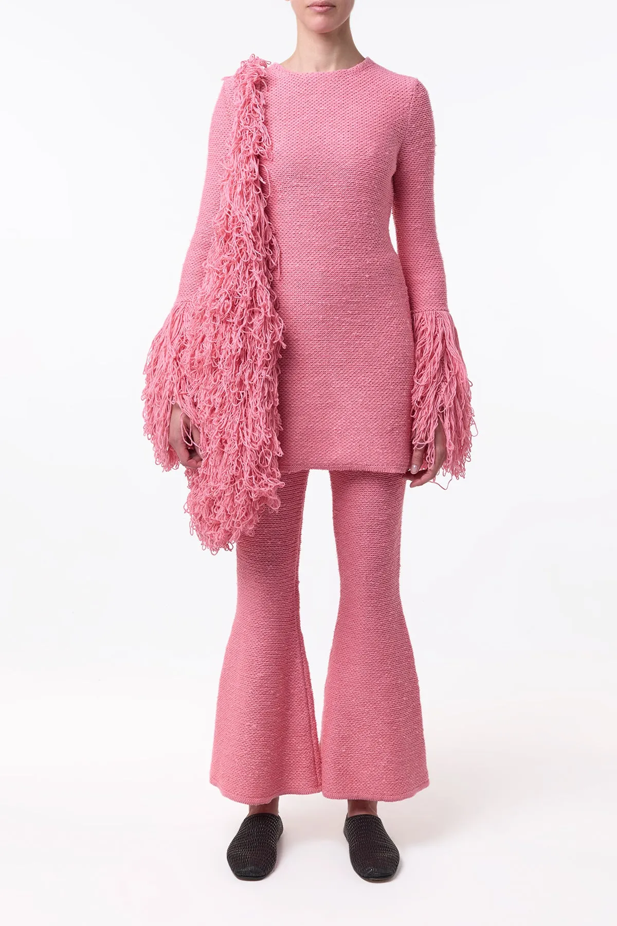 Liam Knit Mini Dress in Rosa Cashmere Silk