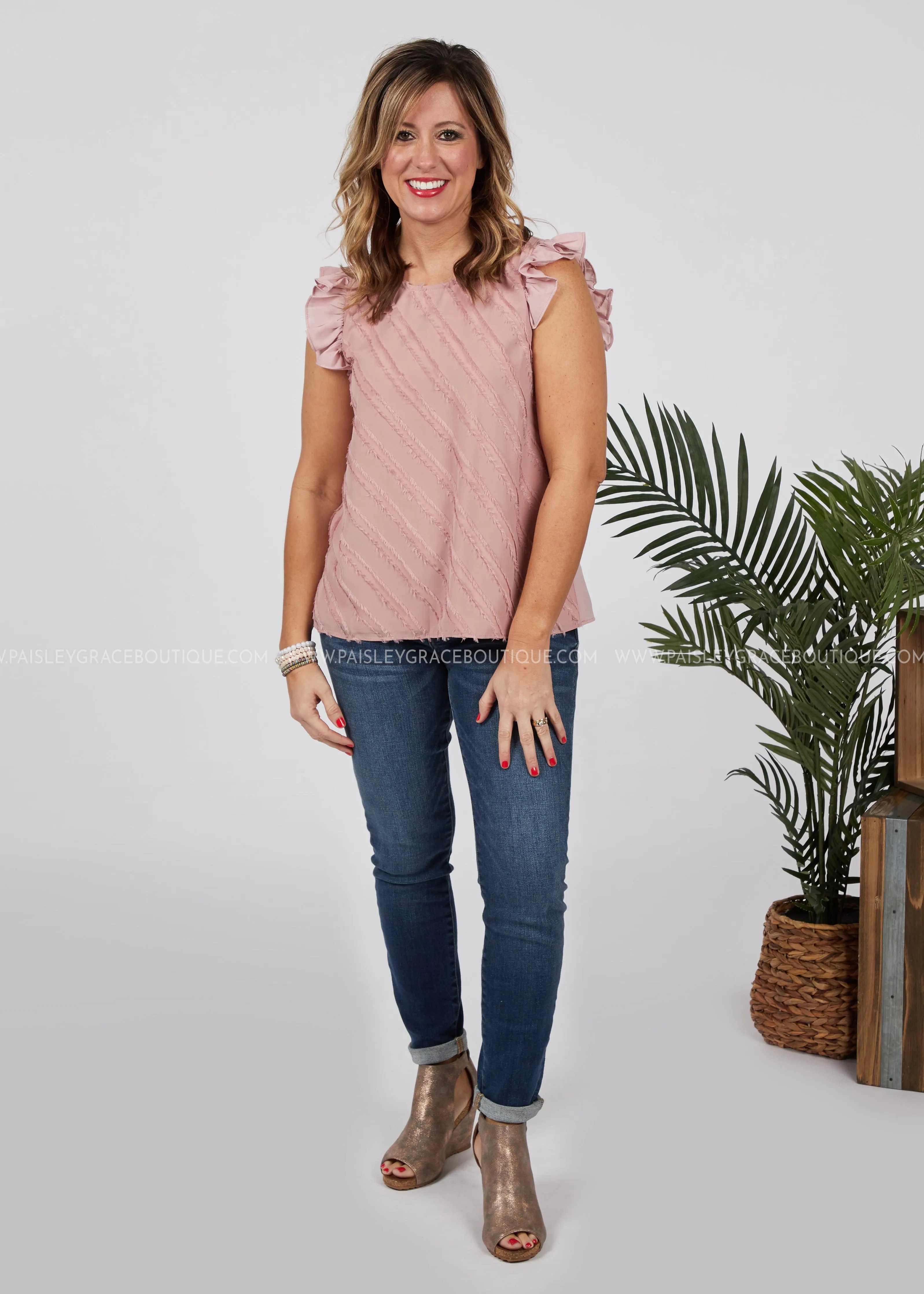 Lilly Top-DUSTY PINK - FINAL SALE