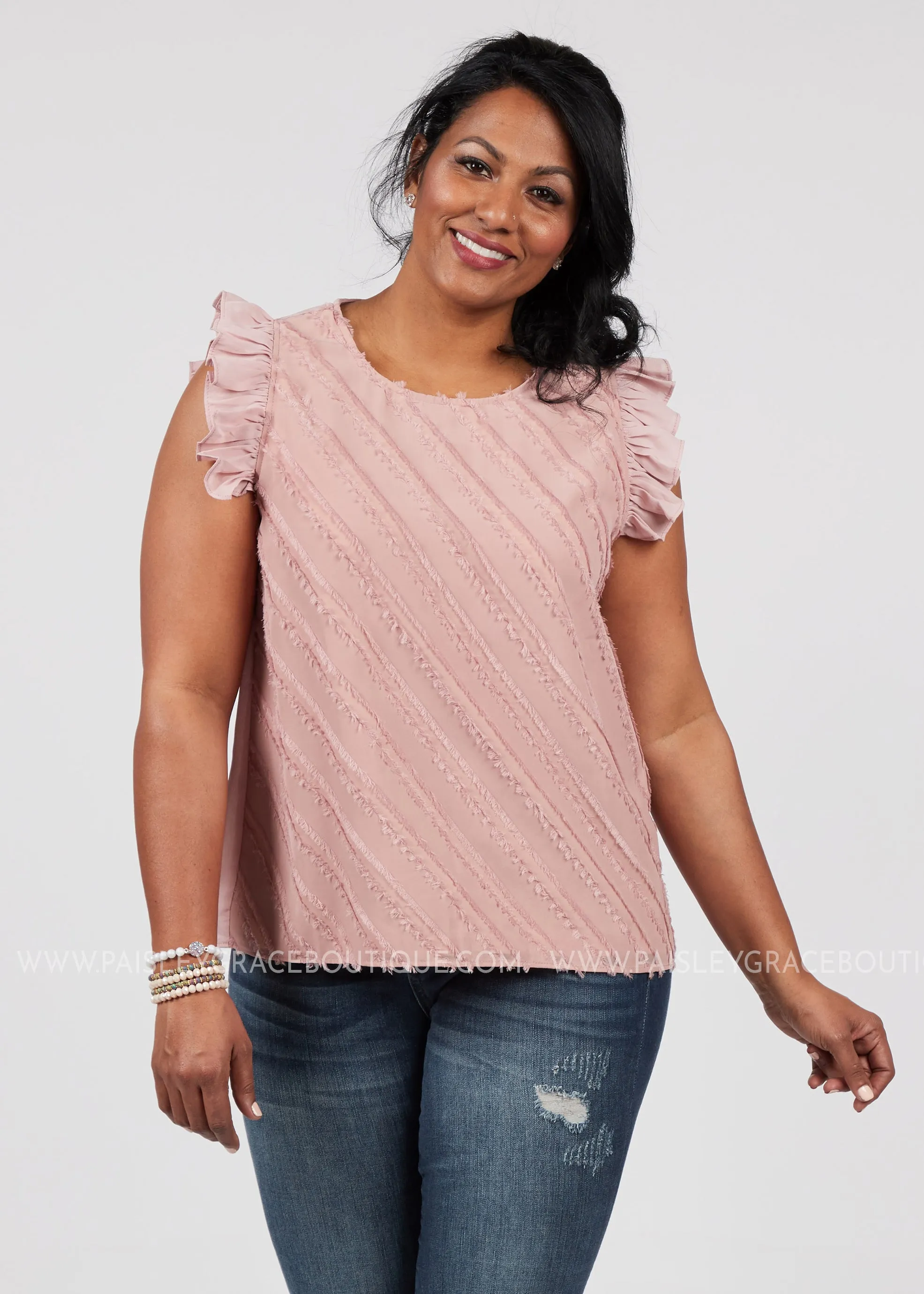 Lilly Top-DUSTY PINK - FINAL SALE