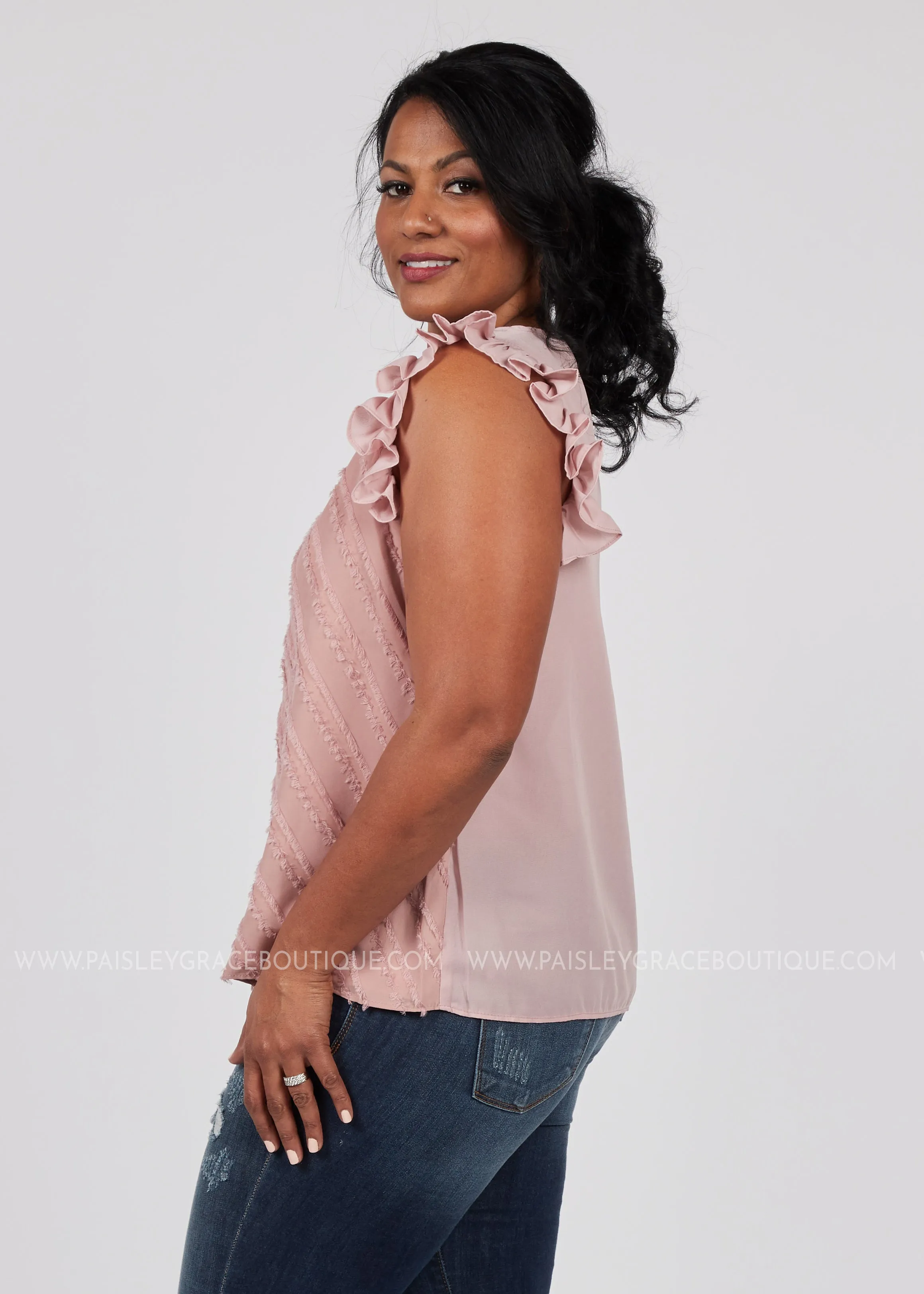 Lilly Top-DUSTY PINK - FINAL SALE