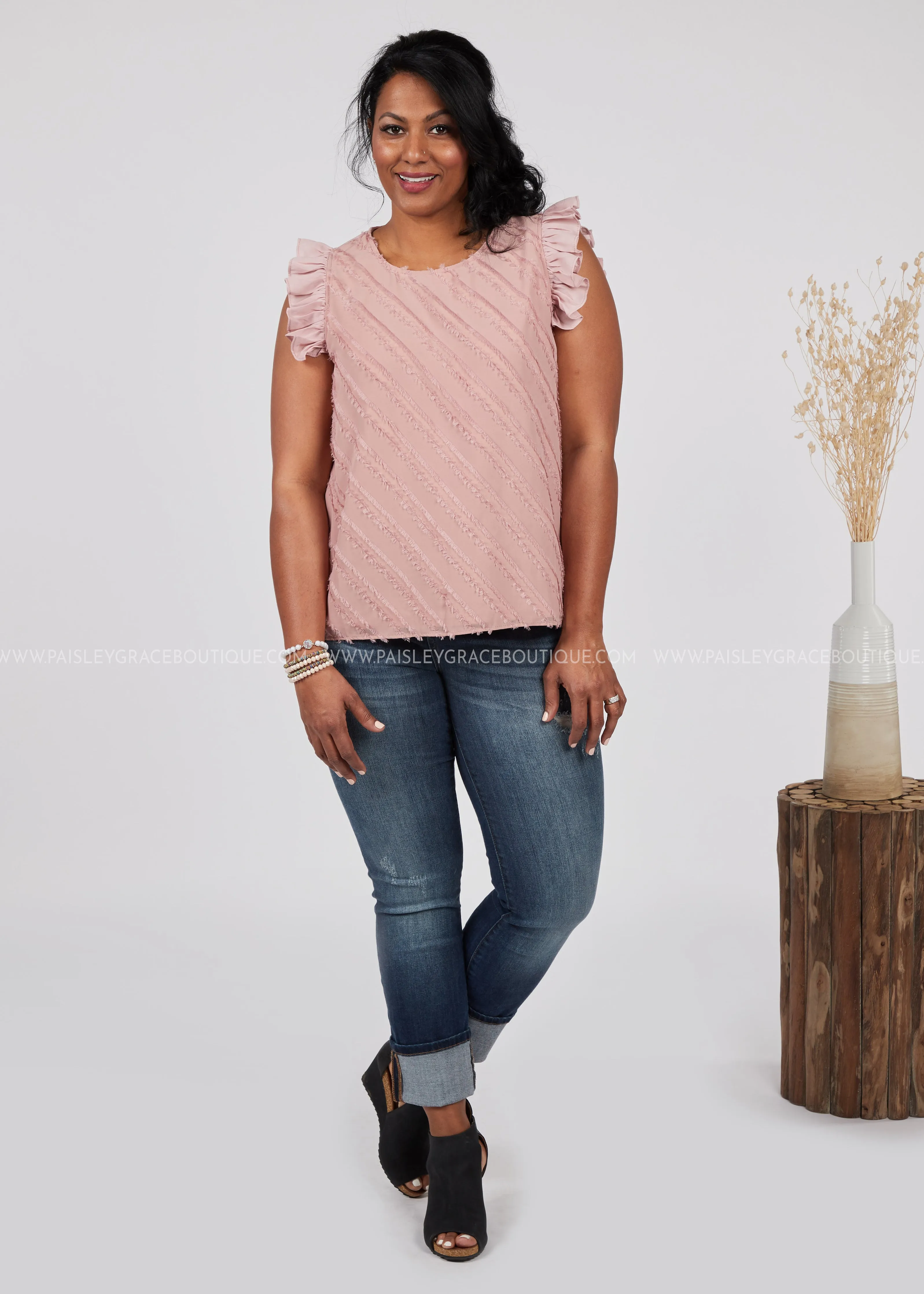 Lilly Top-DUSTY PINK - FINAL SALE