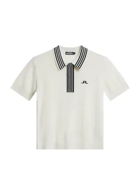 Lucie Fine Knit Polo / White