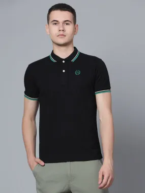 Men Black Polo T-Shirt