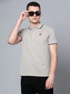 Men Grey Polo T-Shirt