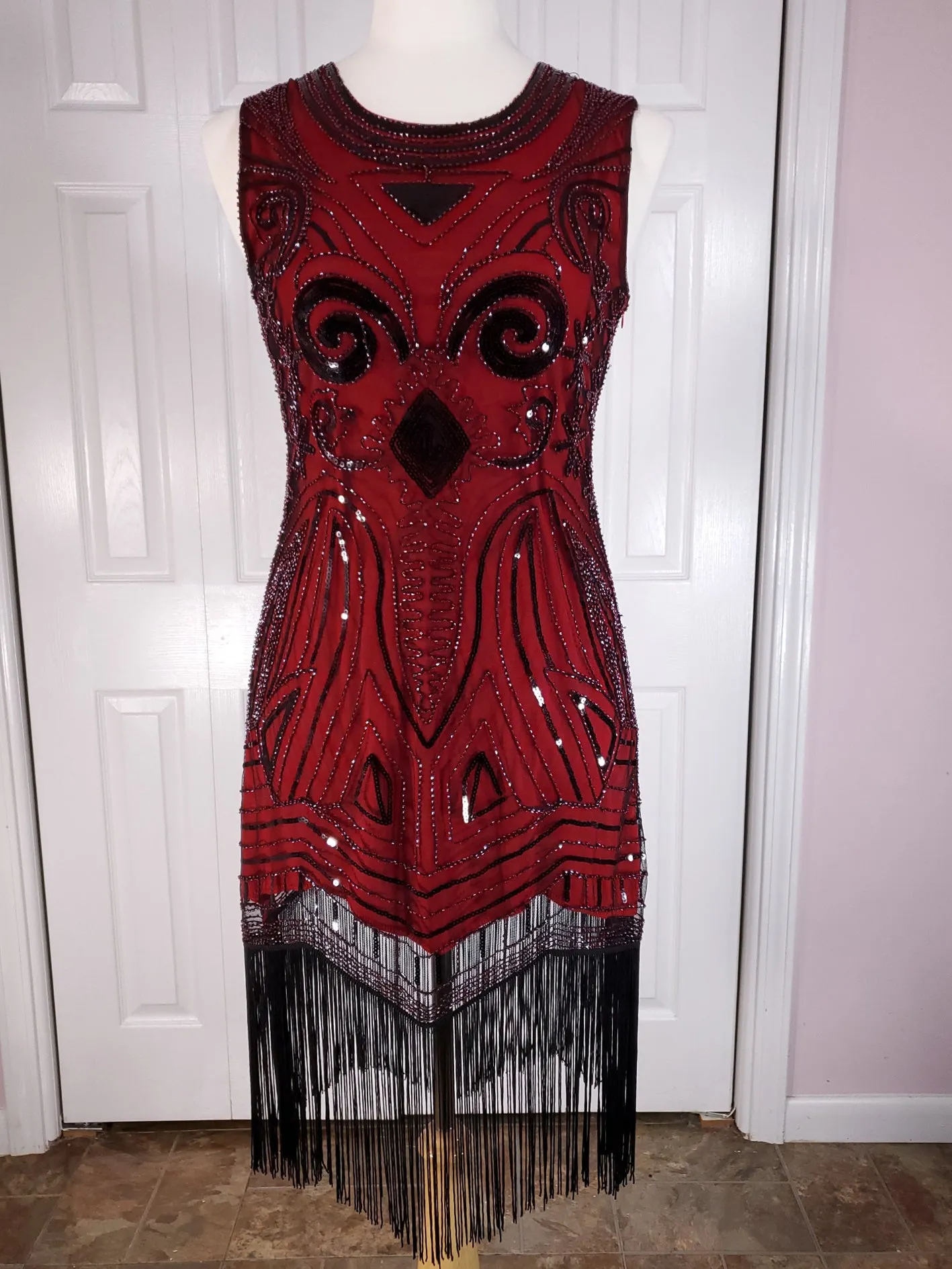 Modern 20s Style Beaded Flapper Dress - lg