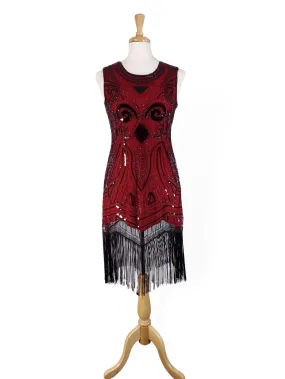 Modern 20s Style Beaded Flapper Dress - lg