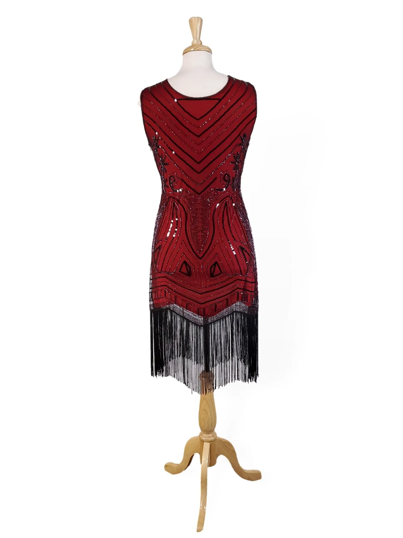 Modern 20s Style Beaded Flapper Dress - lg