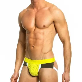 Modus Vivendi Jock Multi C-Through Mesh Cotton Mini Jockstrap YELLOW 05812 57