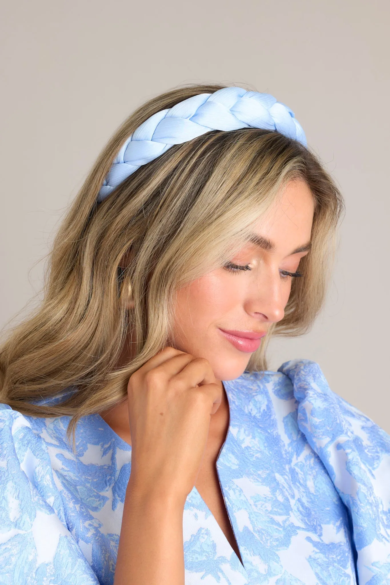 Moments of Me Light Blue Braided Headband