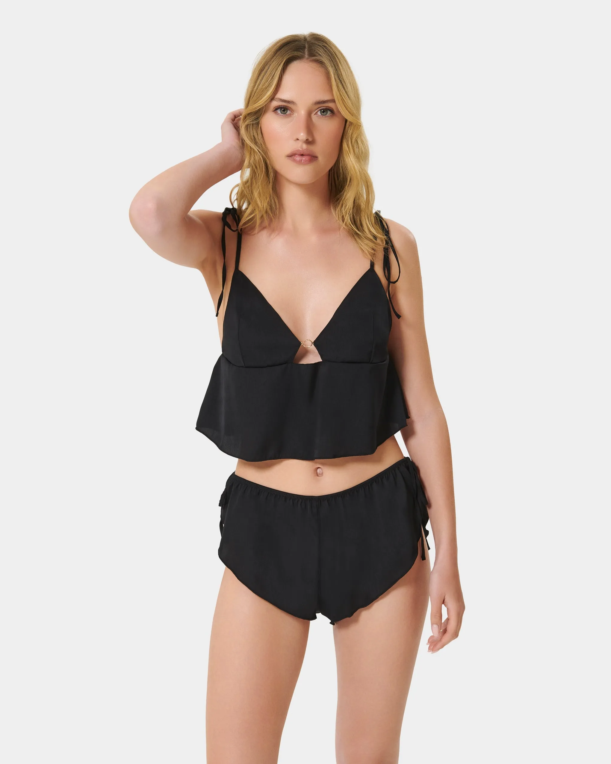 Nicole Set Top e Short Nero