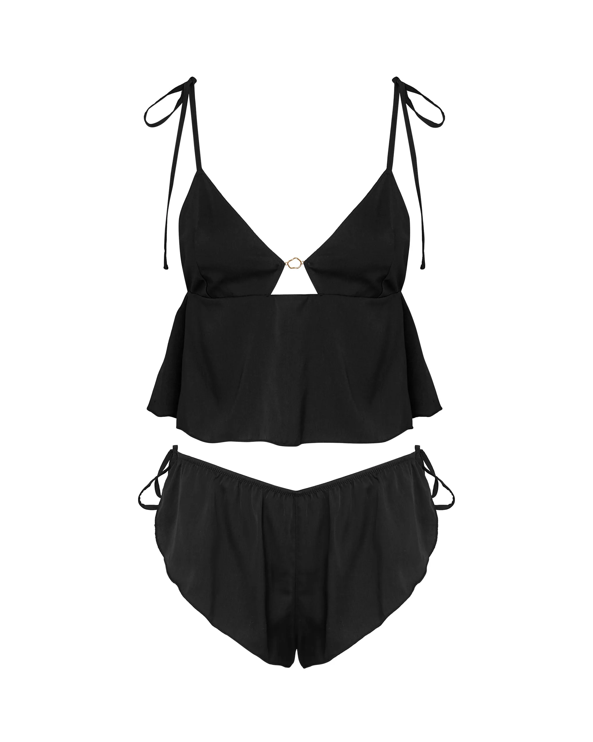 Nicole Set Top e Short Nero