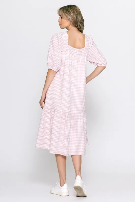 Pink Gingham Dress