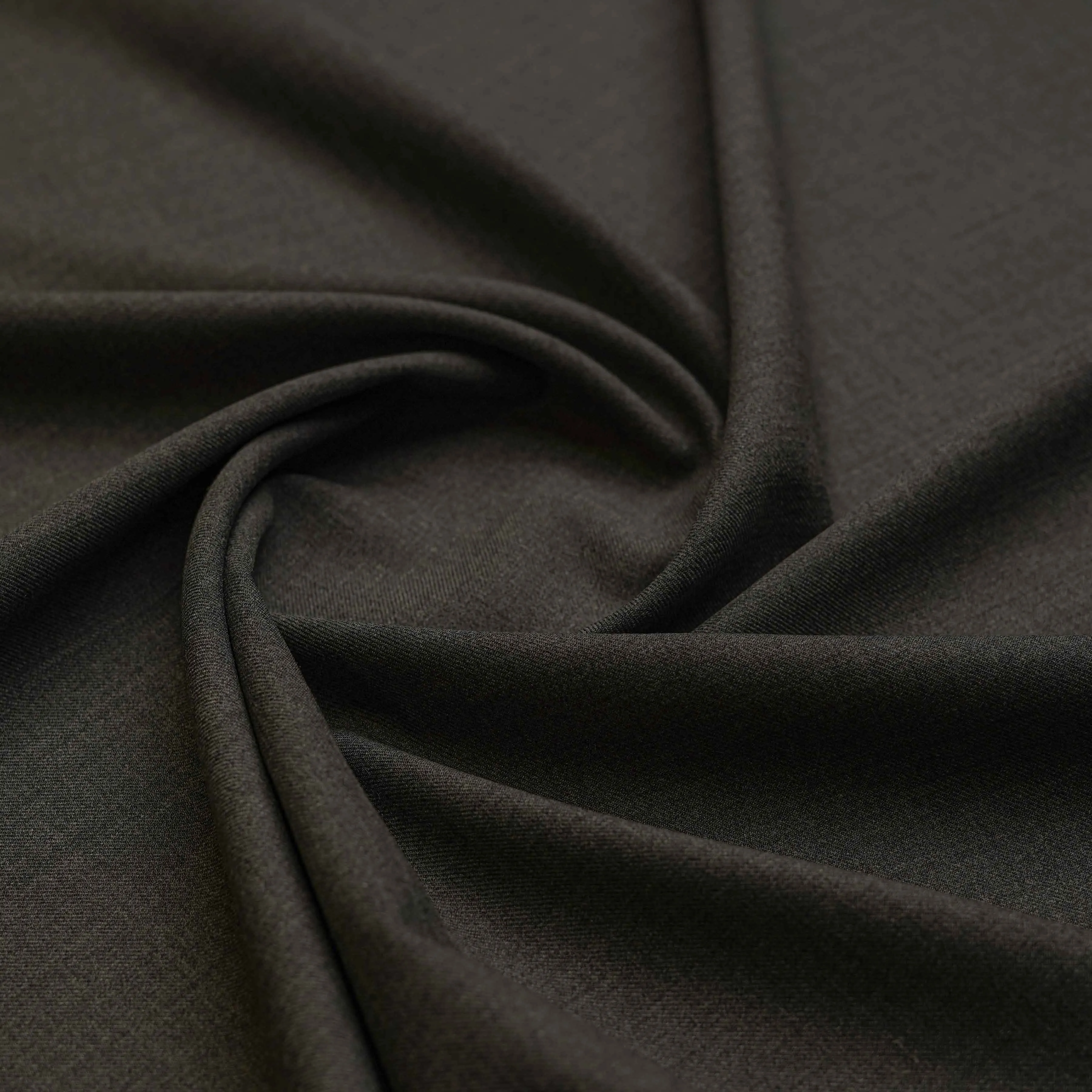 Plain Twill-Medium Grey, Wool Blend, Worsted Flannel Fabric