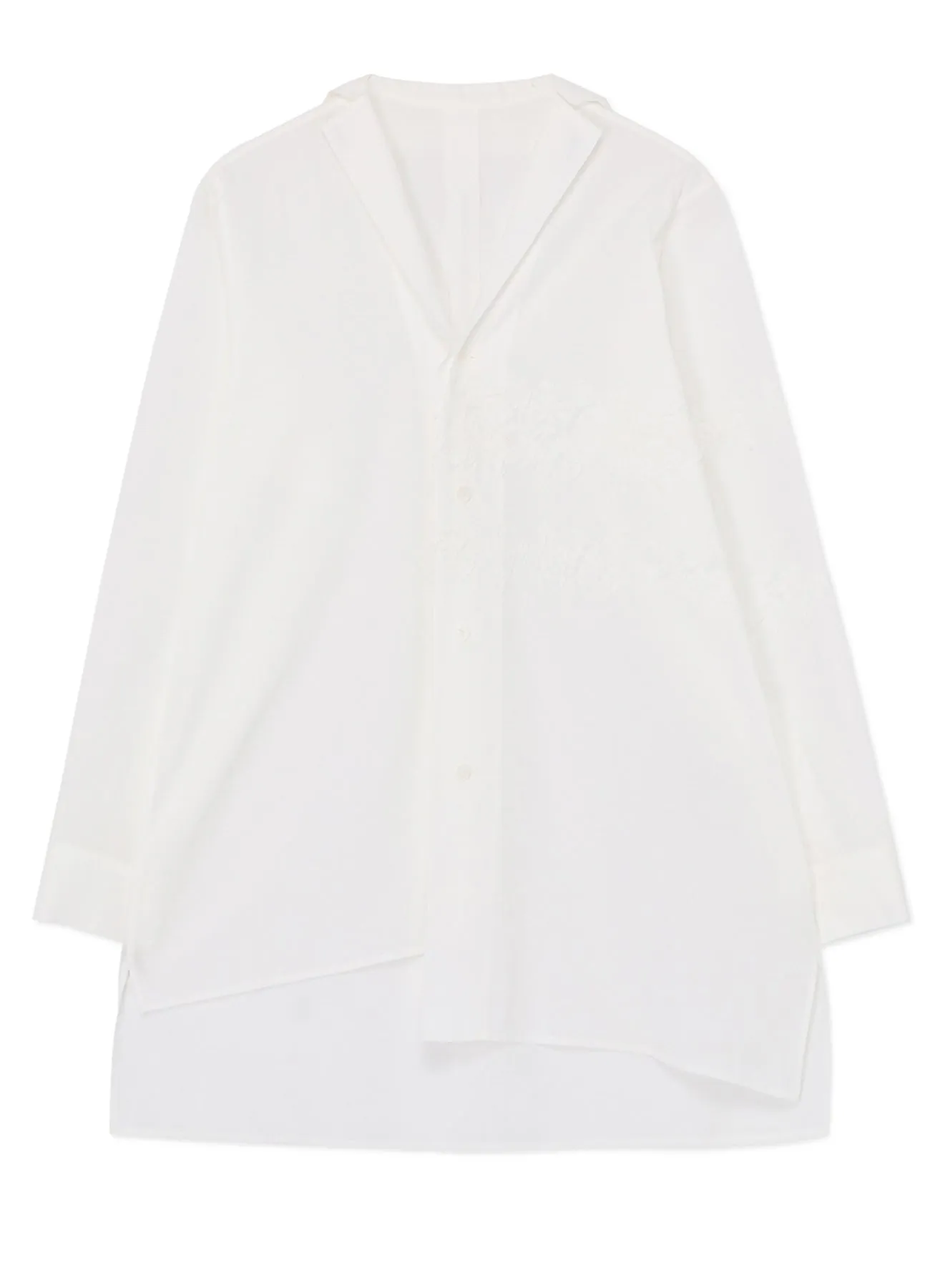 POWDER SNOW WASH COTTON ASYMMETRIC SHIRT