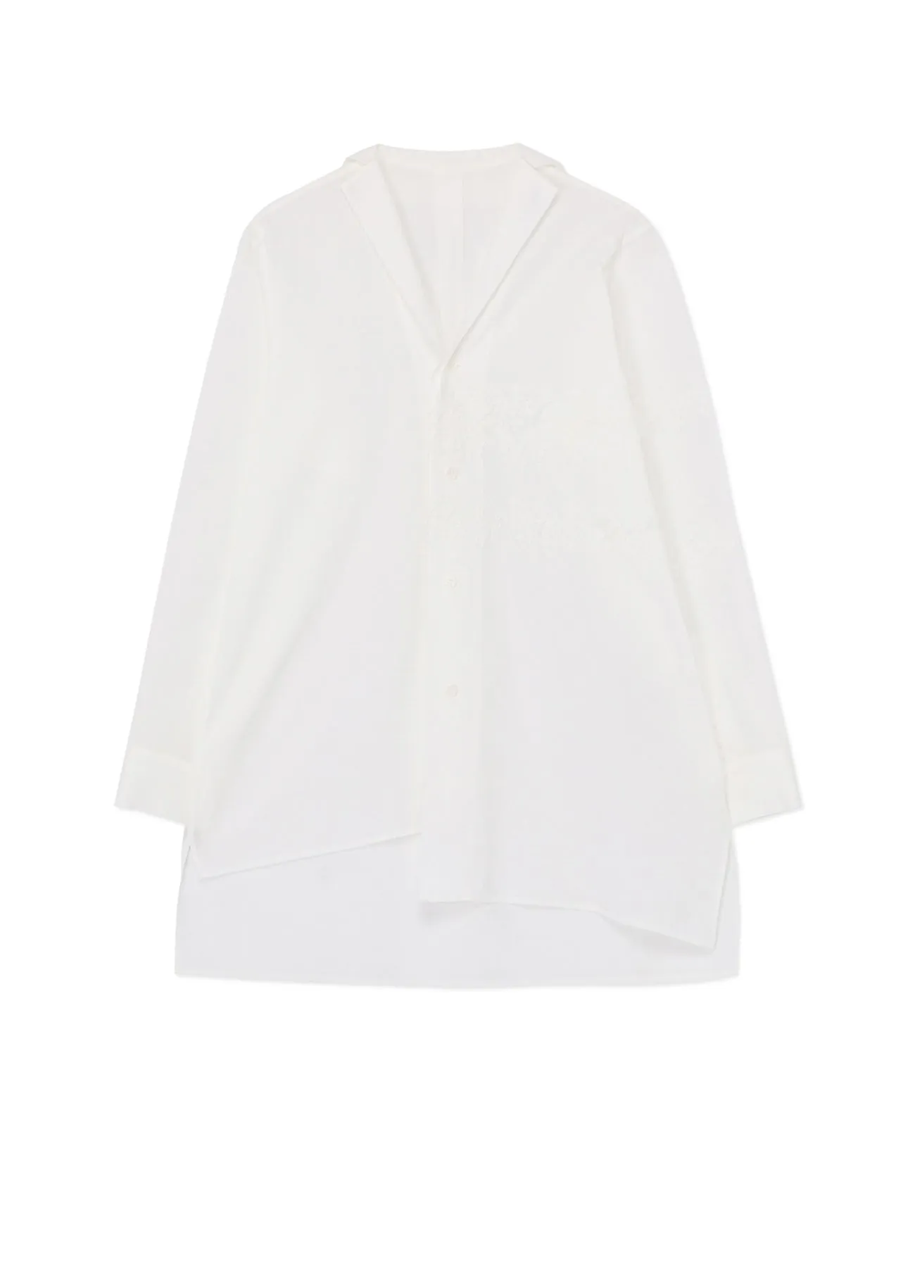 POWDER SNOW WASH COTTON ASYMMETRIC SHIRT