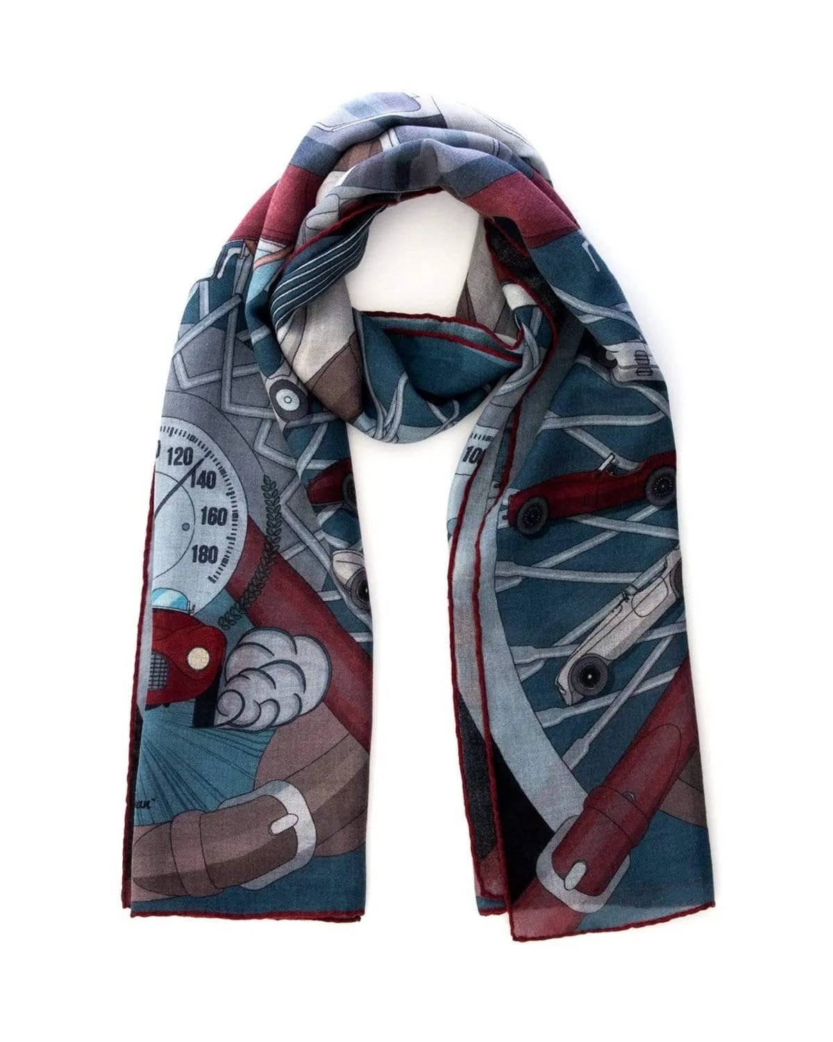 RALLYSCOPE - Cashmere Scarf - Blue/Grey