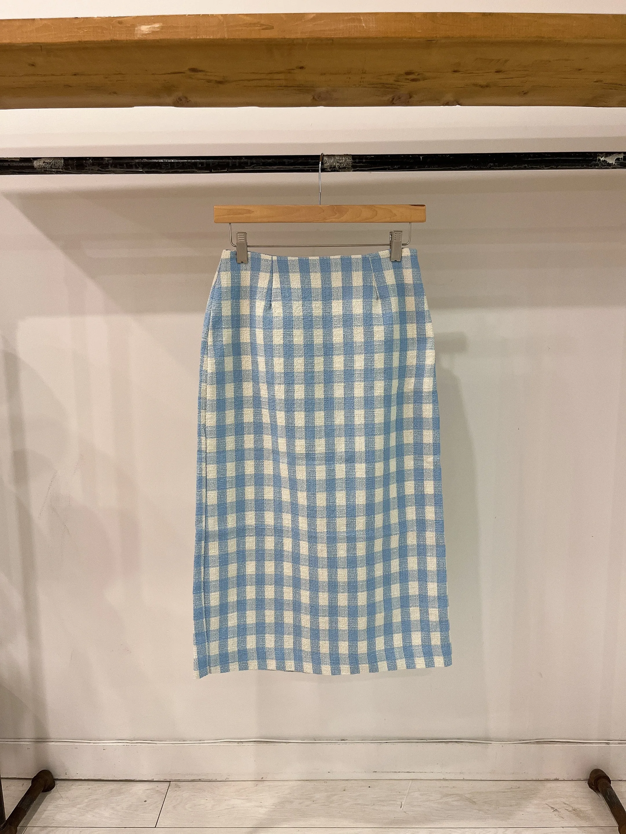 SHAKE Gingham plaid skirt