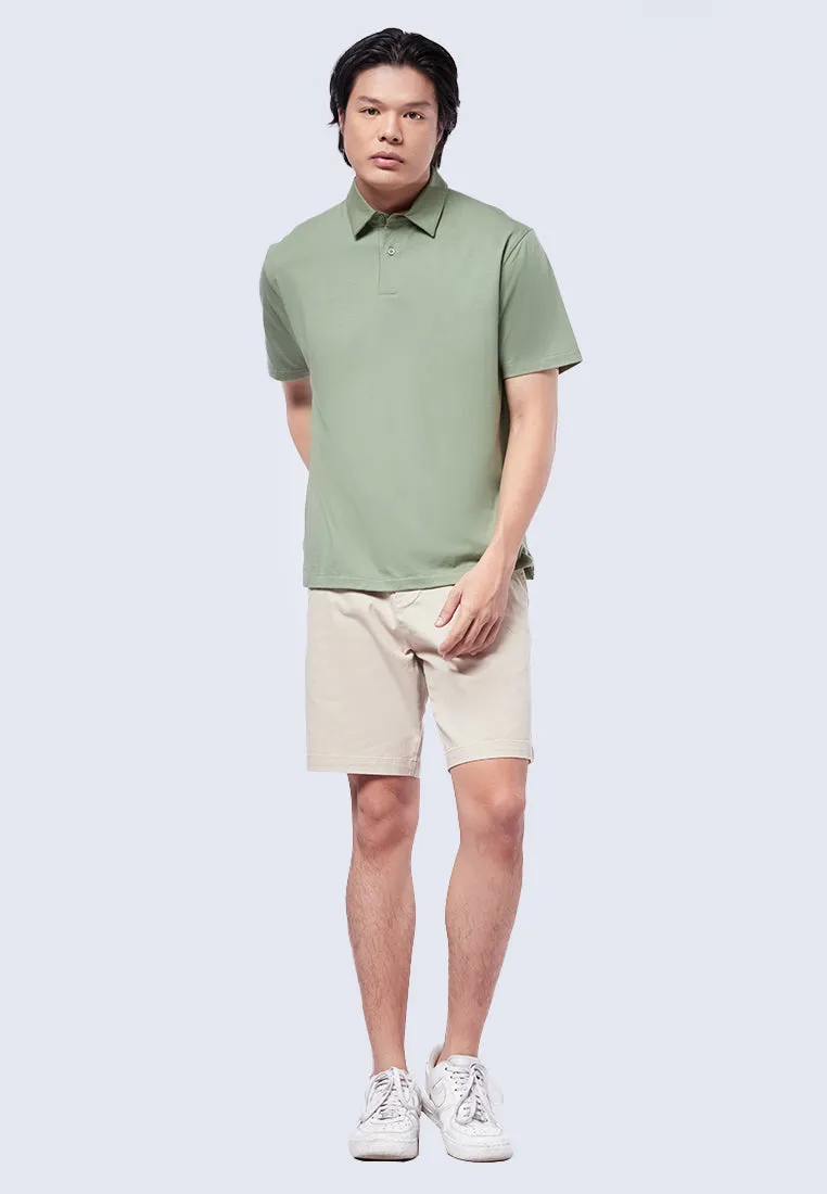 Short Sleeve Polo Shirt with Button