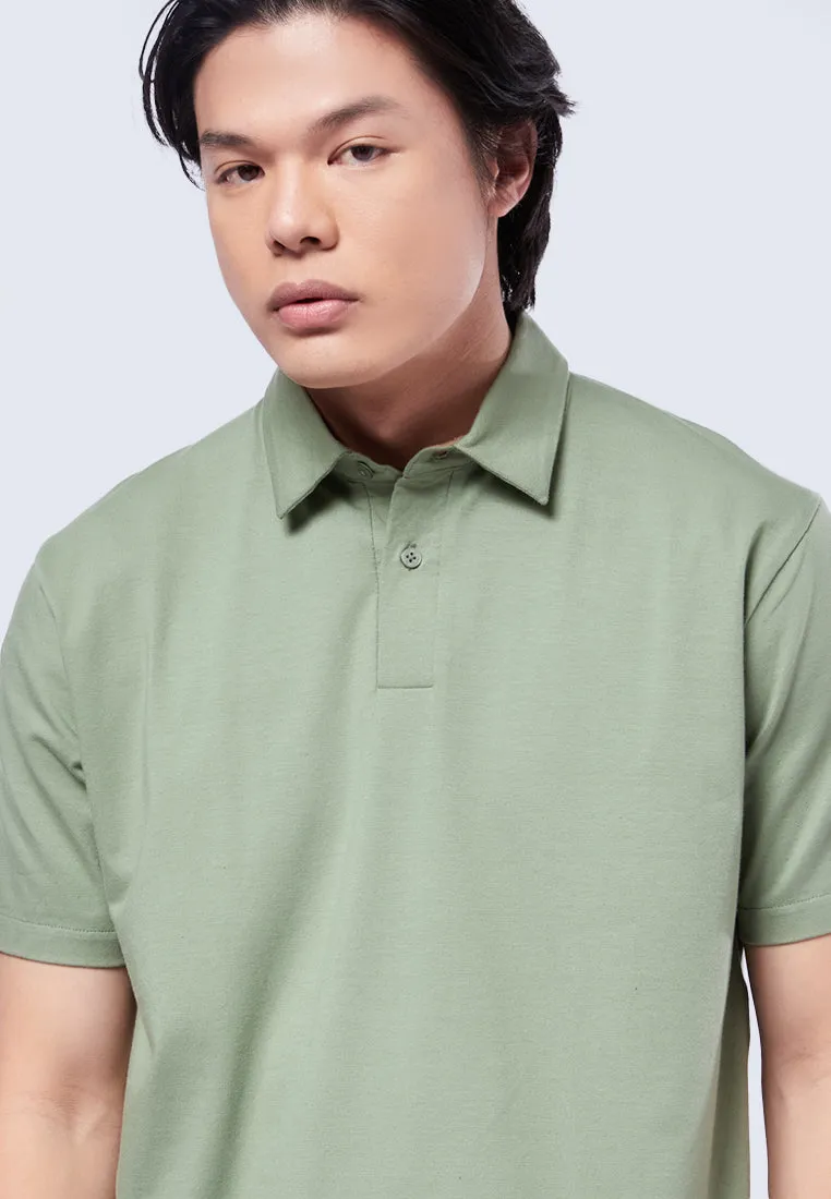 Short Sleeve Polo Shirt with Button