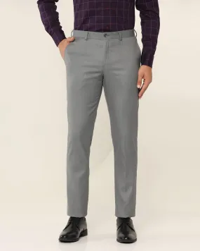 Slim Comfort B-95 Formal Grey Textured Trouser - Wall