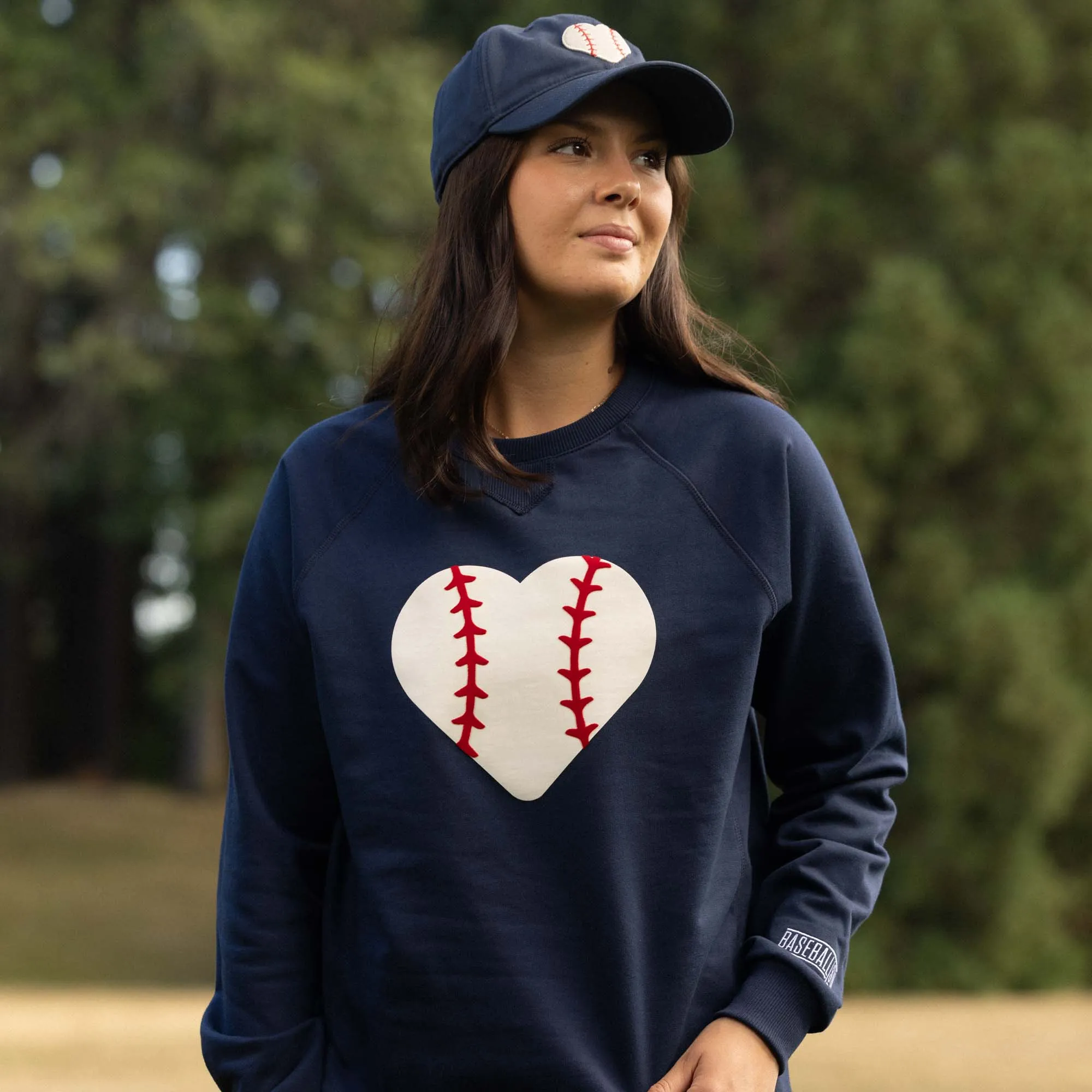 Stitched Heart Crew Neck - Women's