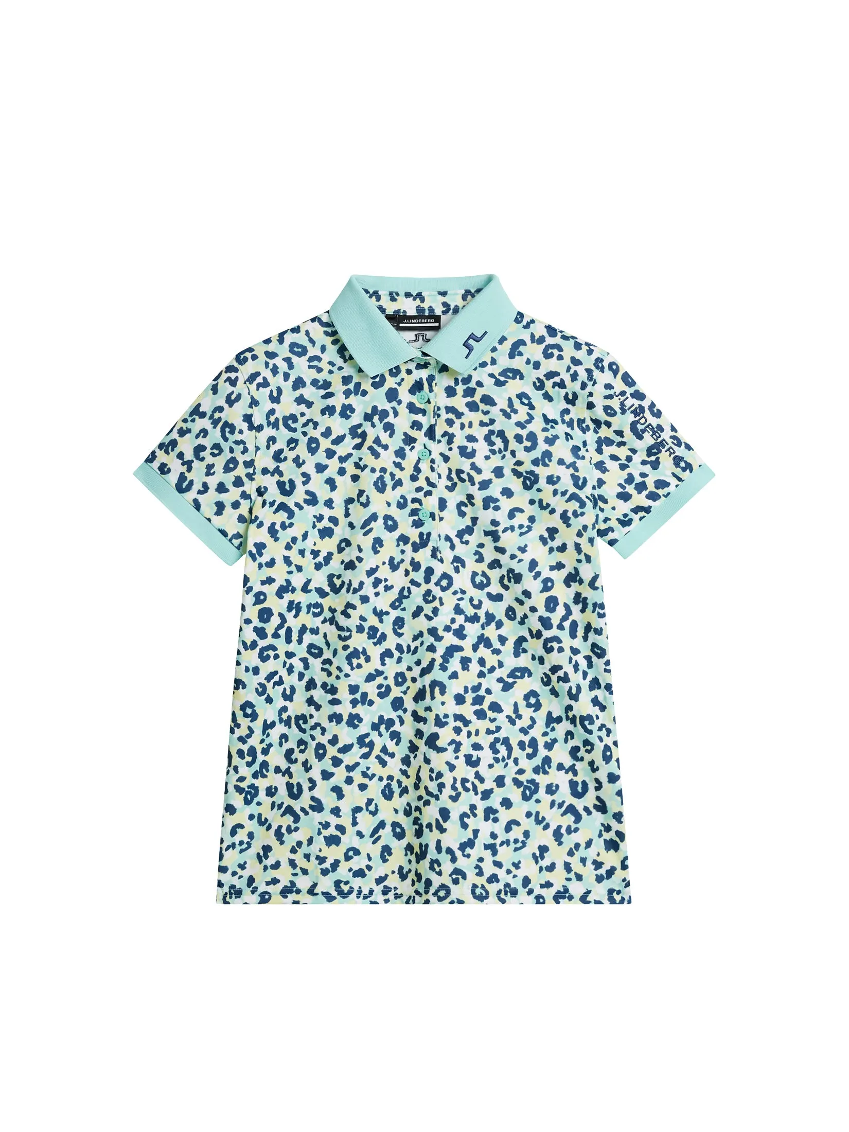 Tour Tech Print Polo / Leopard Aruba Blue