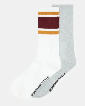 VARSITY CREW SOCKS BONE MULTI