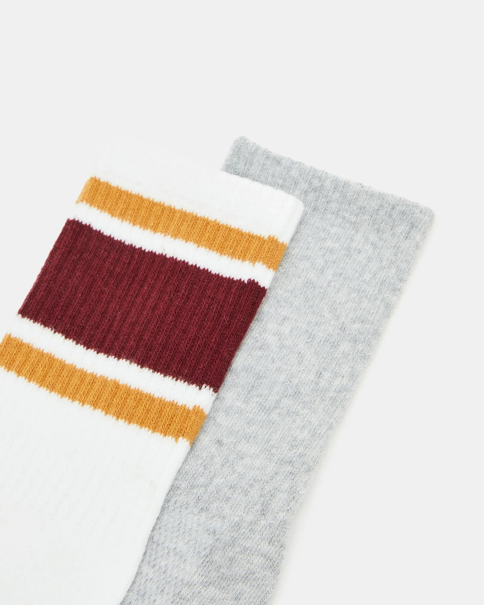 VARSITY CREW SOCKS BONE MULTI