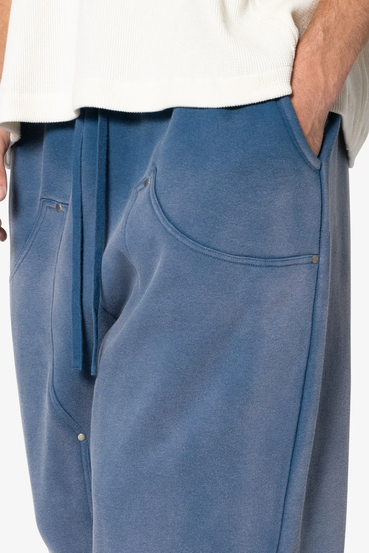 West Double Knee Sweatpants - Blue